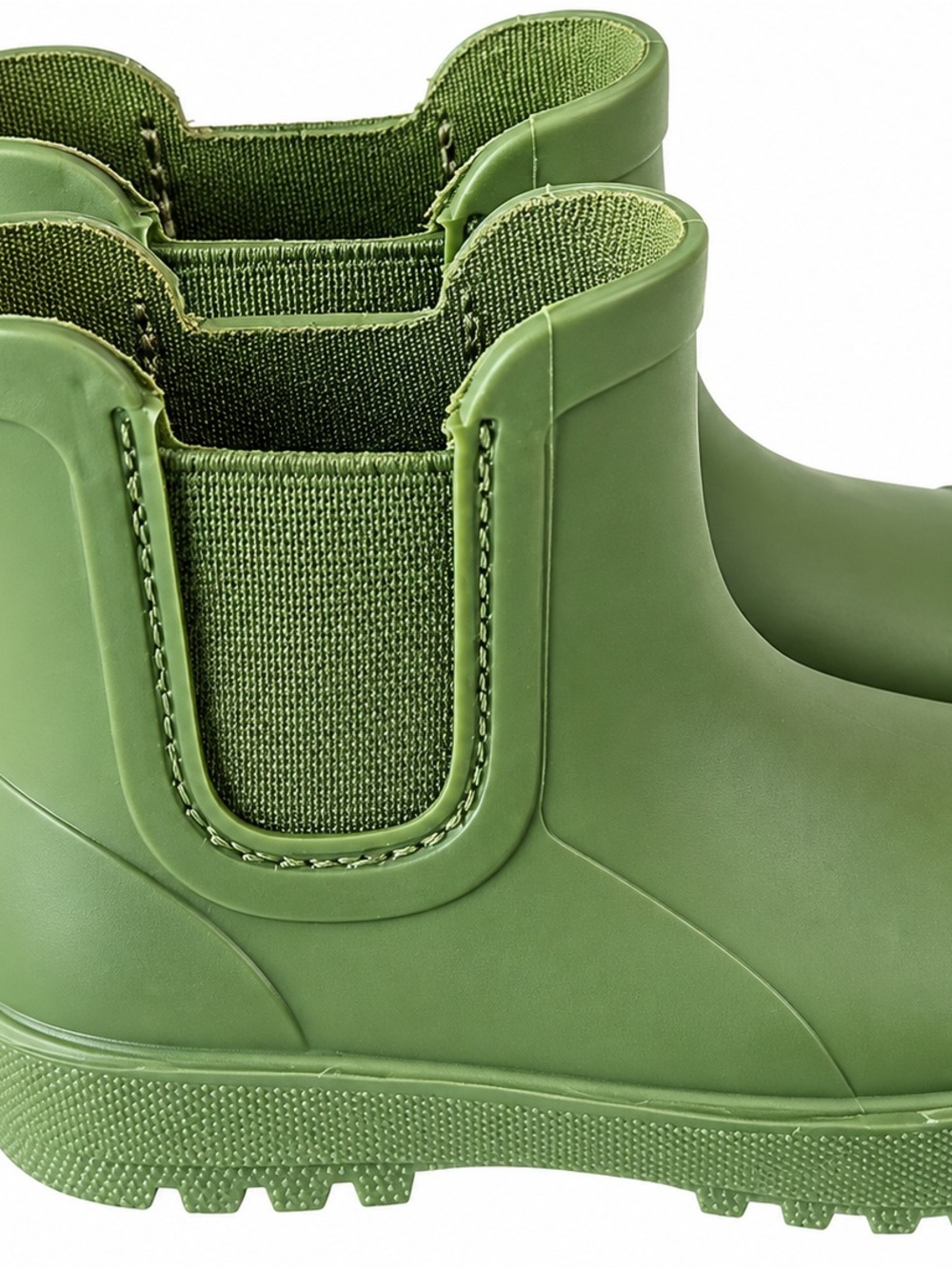 BearPaw Kids Chelsea-Style Rain Boots in Olive Green